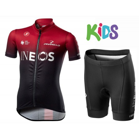 Completo Maglia Ciclismo + Pantaloncino 2020 TEAM INEOS Bambinio N001